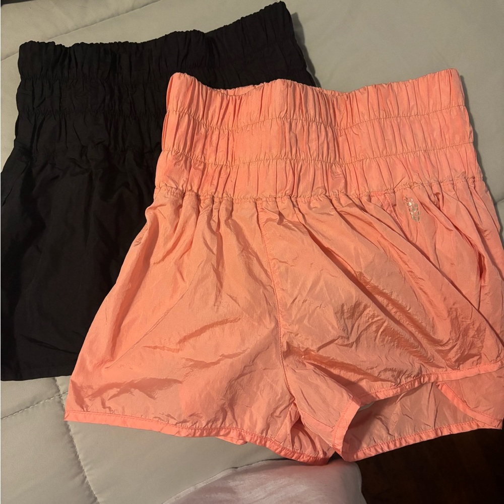 Women's Black and Pink Shorts